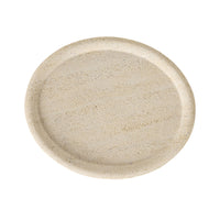 Beige Marble Round Footed Platter