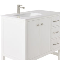 Liam Single Vanity White 940mm