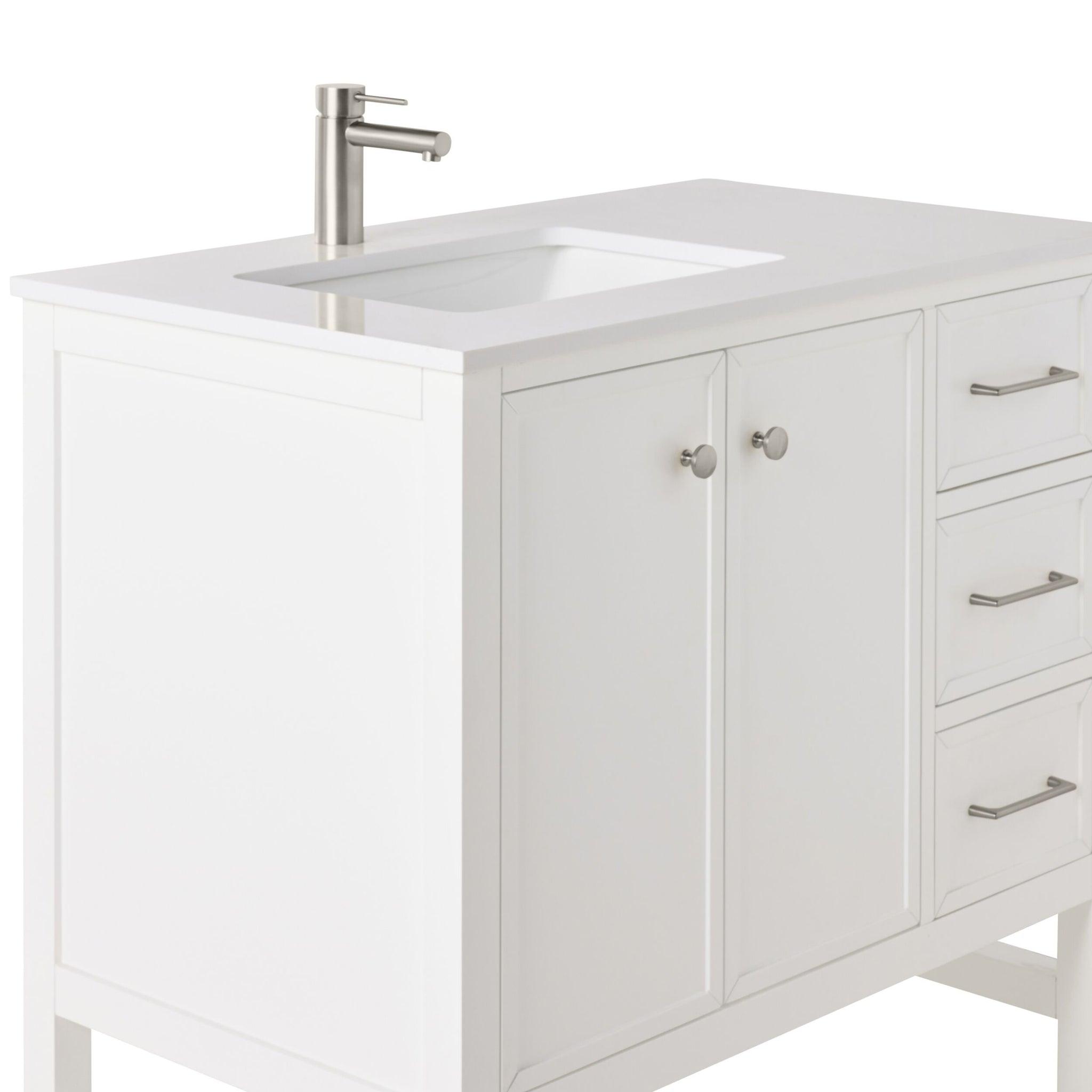 Liam Single Vanity White 940mm