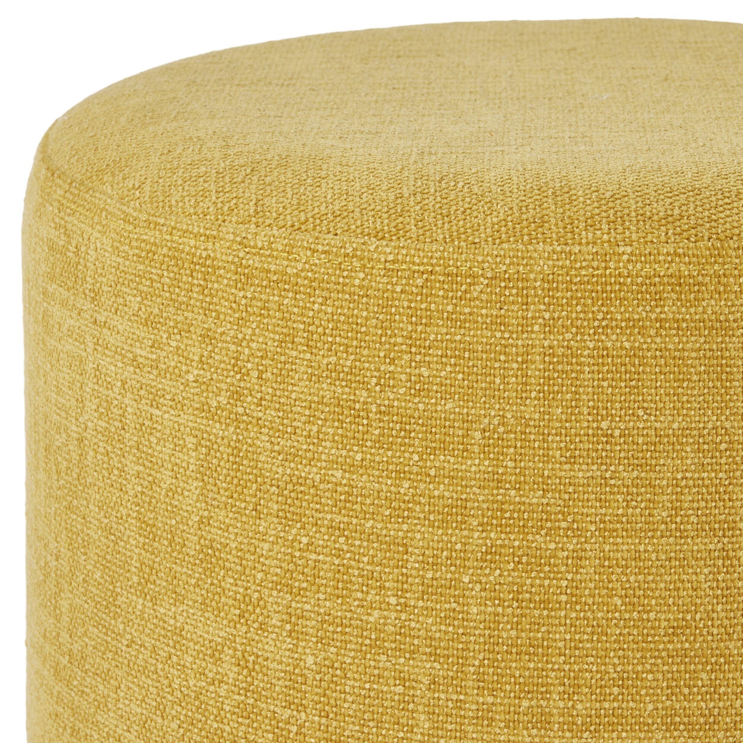 Edie Round Ottoman Solace Mustard