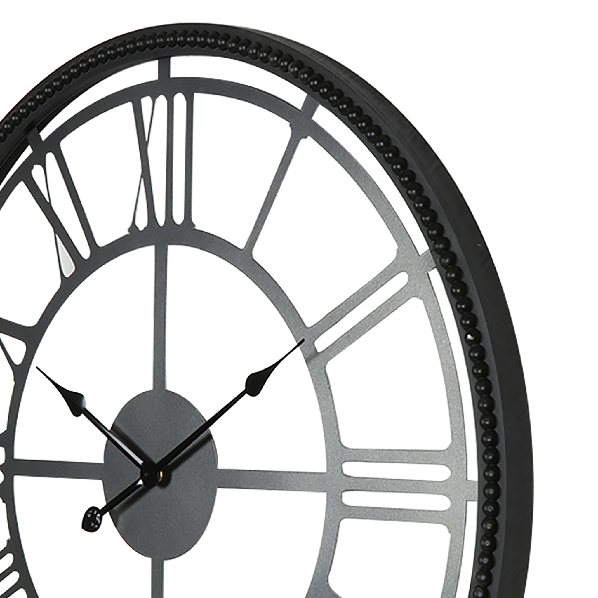 Roman Cut Out Iron Wall Clock 80cm
