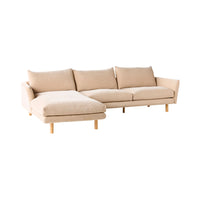 Austin 3 Seater Sofa with Left Hand Chaise Serenity Tortilla