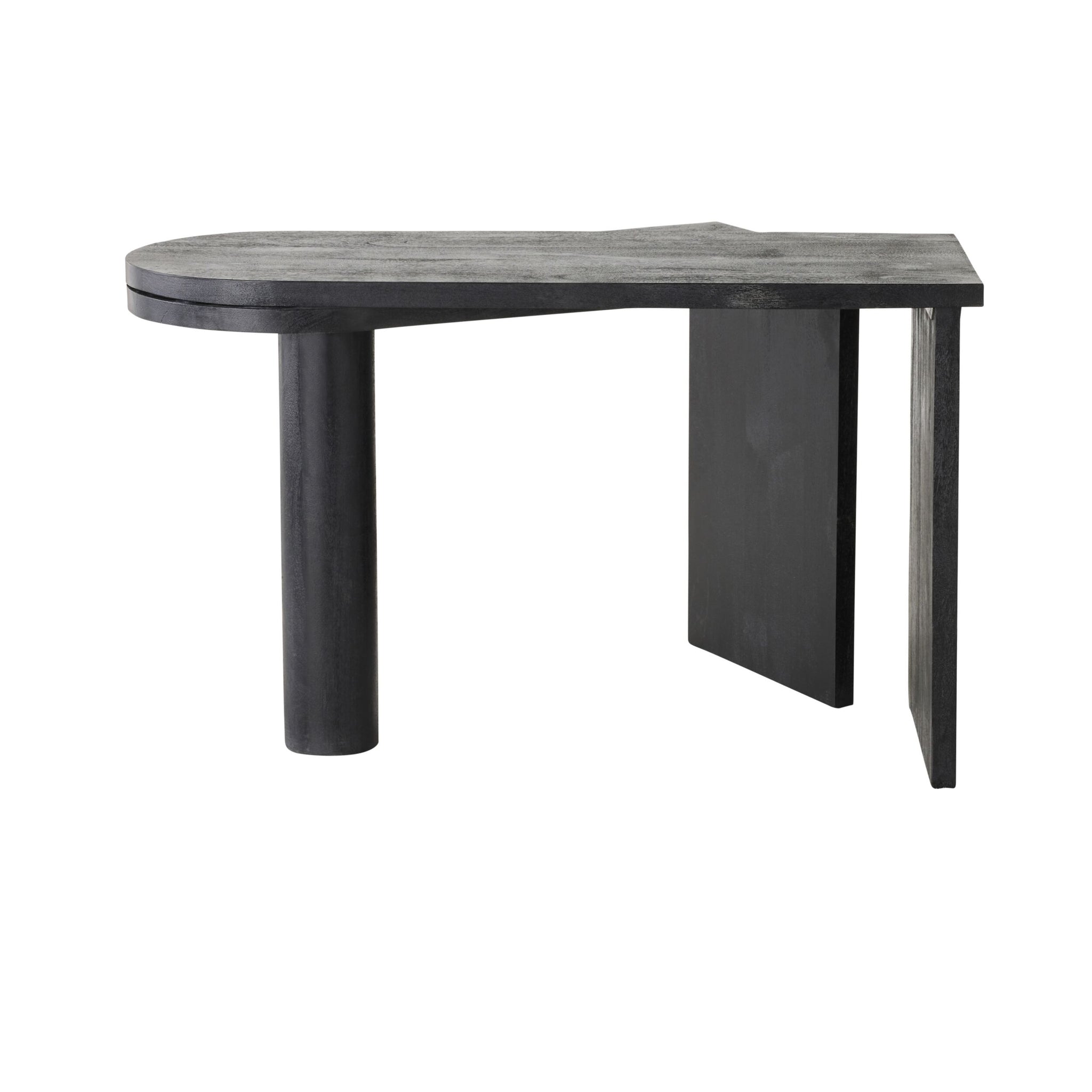 Harrie L Shape Rotating Desk Black