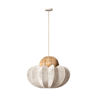Dahlia Pendant White Natural 58x58x43cm