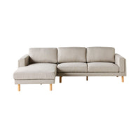 Finch 3 Seater LHS Chaise Amalfi Silver