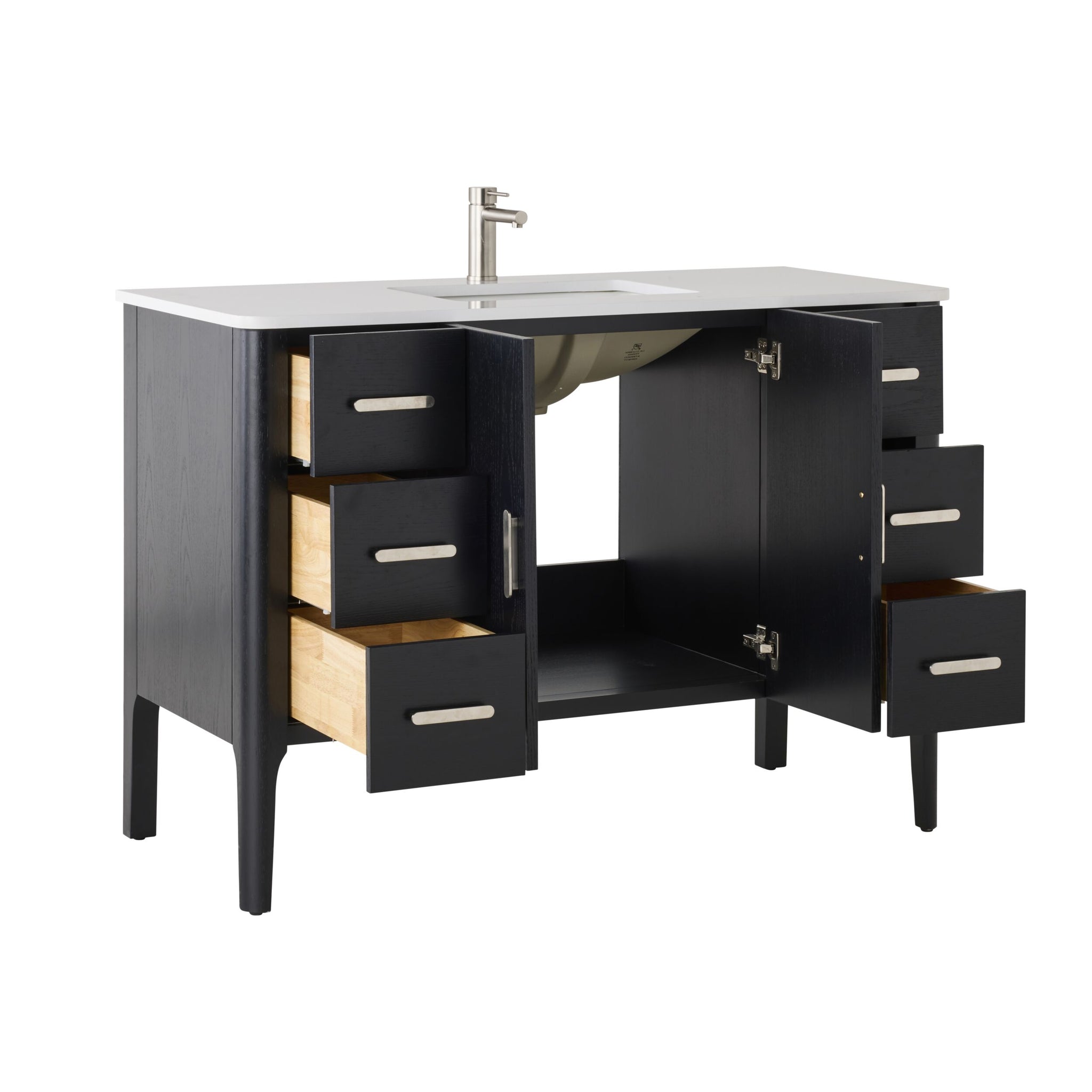 Odin Single Vanity Black Oak 1240mm