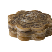 Poppi Scallop Coasters Set of 4 Tortoiseshell
