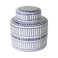 Celadon Striped Ginger Jar 16cm