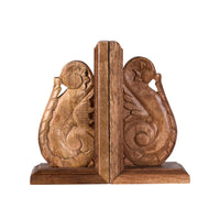Fleur De Lis Wooden Bookends