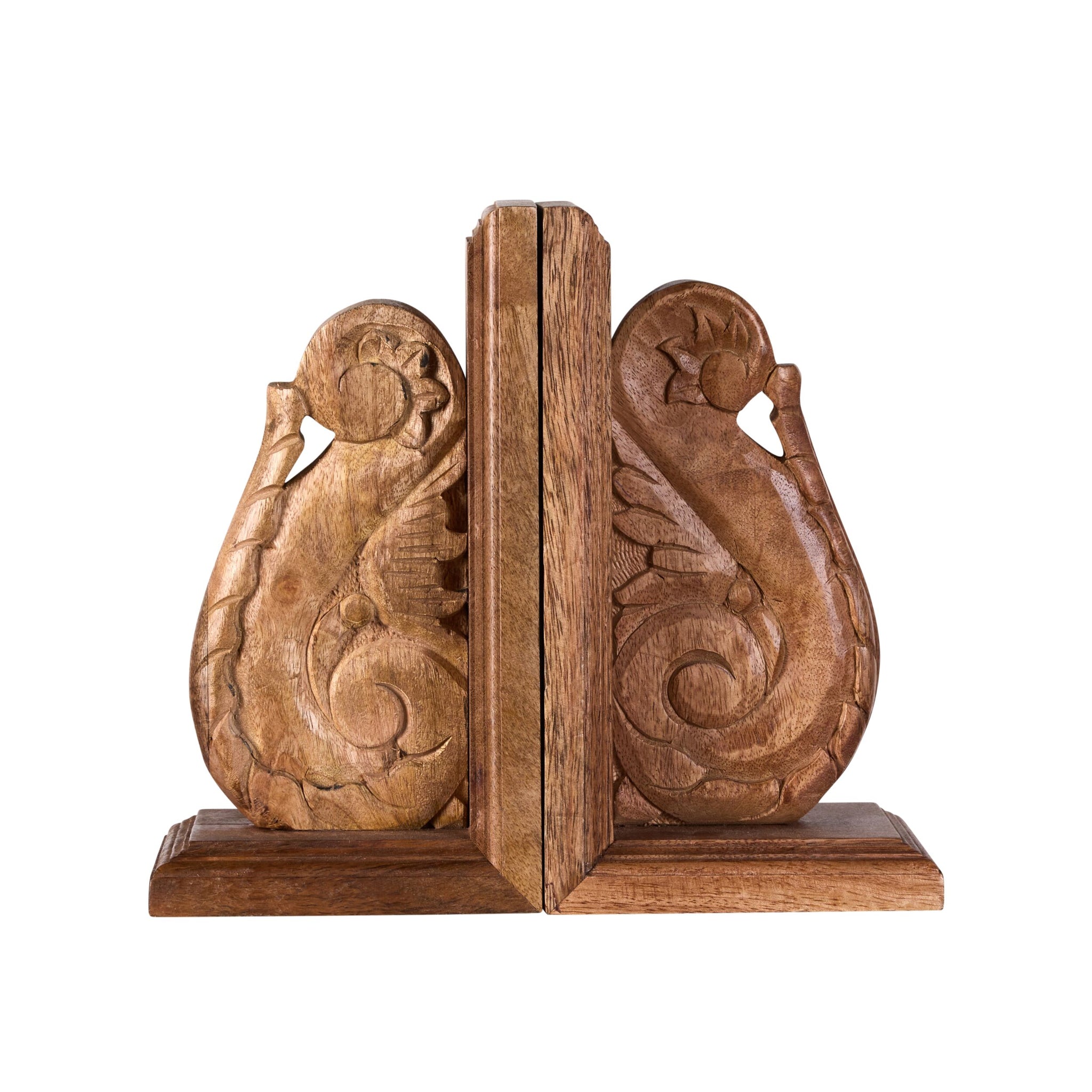 Fleur De Lis Wooden Bookends