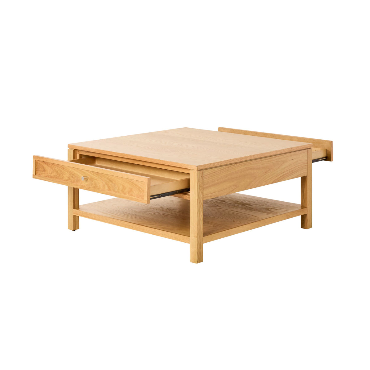 Avalon Square 2 Drawer Coffee Table Light Oak