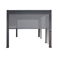 Sanctuary Louvered Aluminium Pergola Charcoal 3x4m