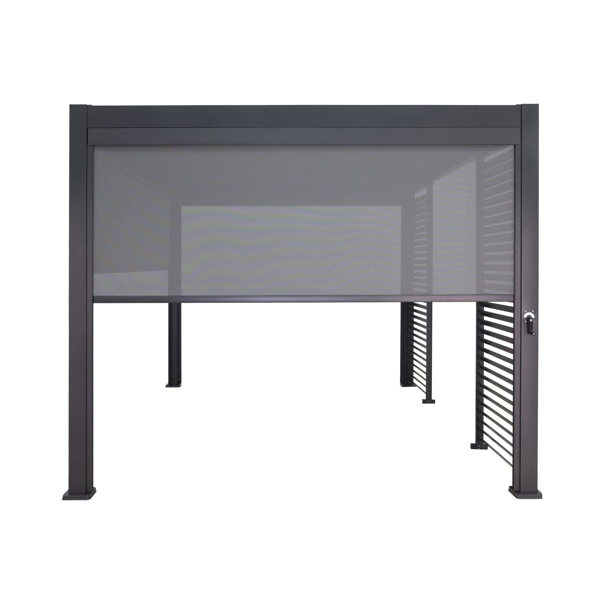 Sanctuary Louvered Aluminium Pergola Charcoal 3x4m