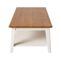 Maine Coffee Table With Shelf White