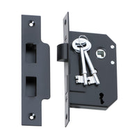 2260 Mortice Lock 3 Lever Matte Black CTC57mm Backset 44mm