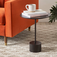 Swirl Round Side Table Black