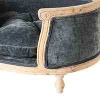 Luxe Dog Bed Slate Blue 75x70x44cm