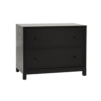 Avalon Large 2 Drawer Bedside Black