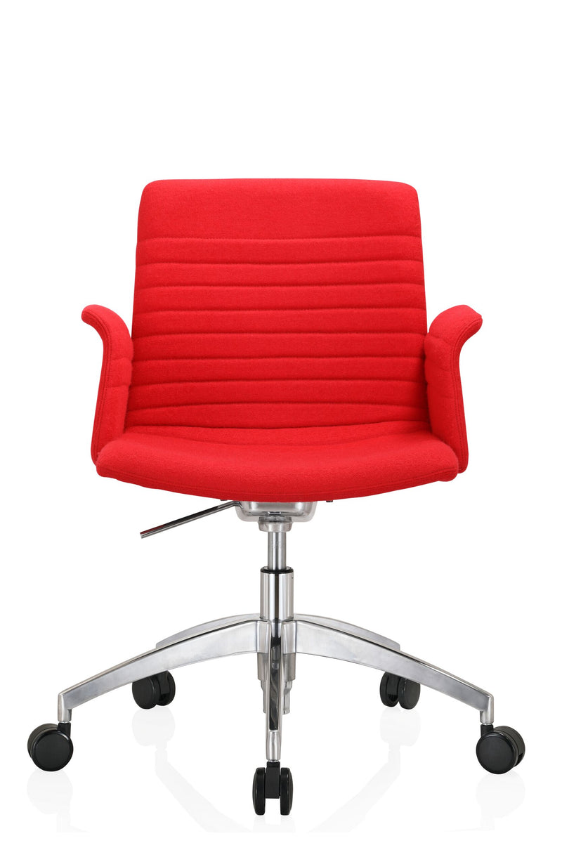 Ariya Mid Back Cashmere Desk Chair with arms Colour Red Early Settler AU