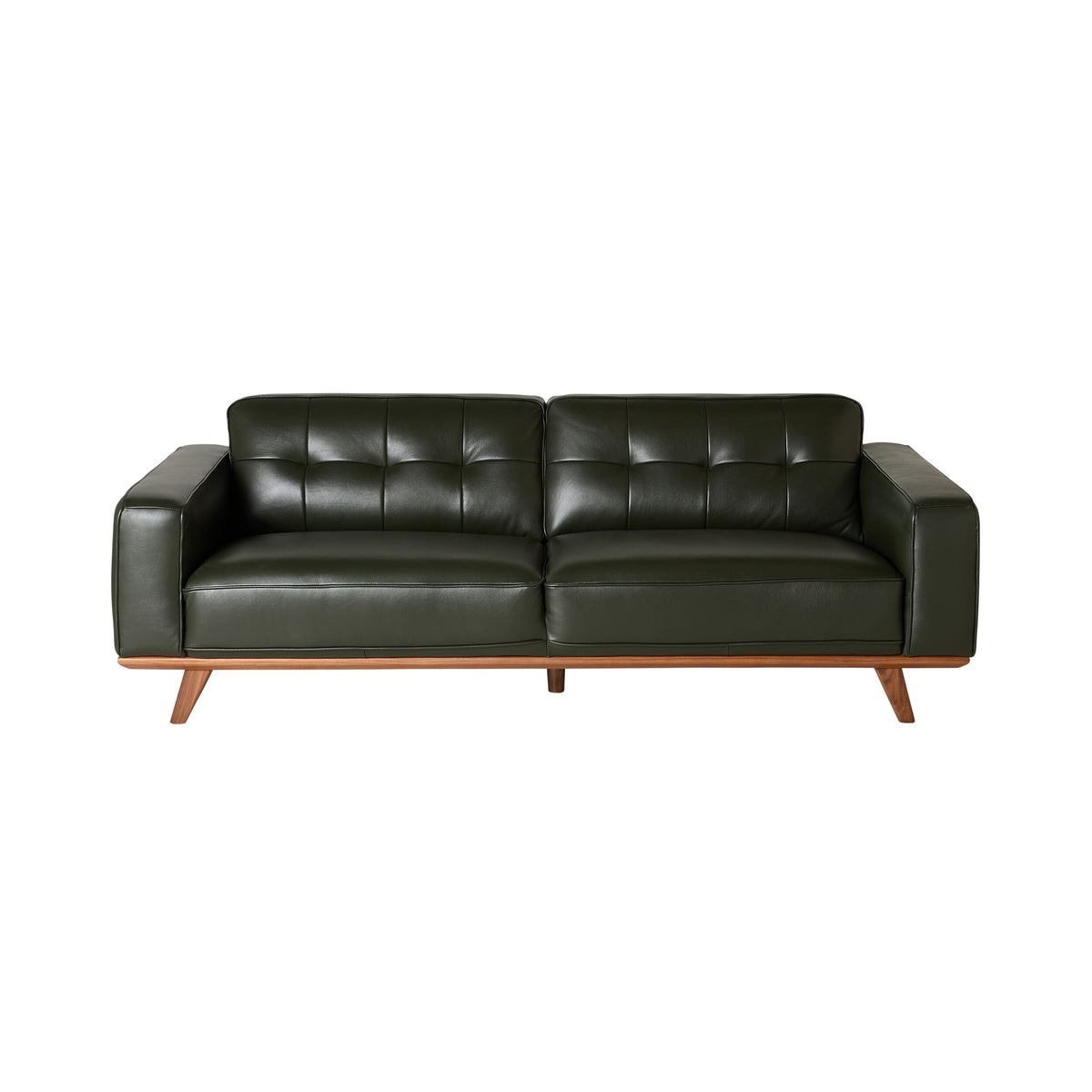 Carson 3 Seater Leather Sofa Fern Green