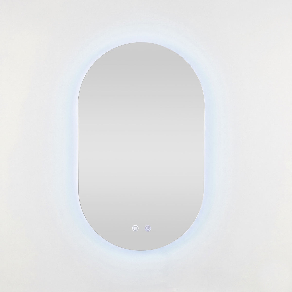 Bowen Oval LED Vanity Mirror Silver 60x100cm