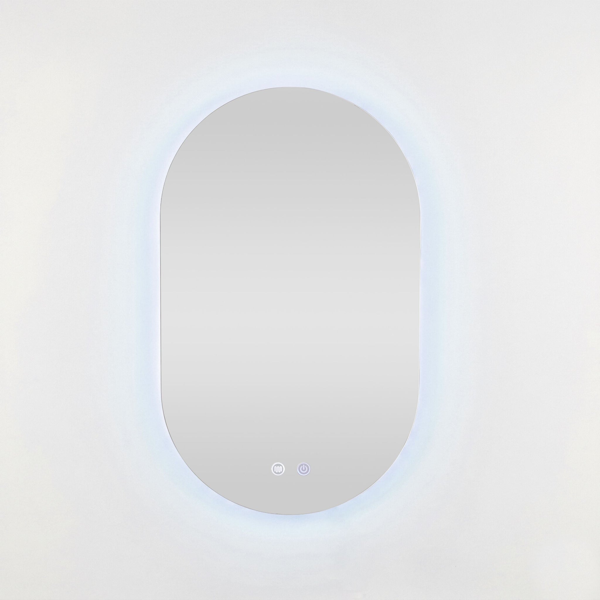 Bowen Oval LED Vanity Mirror Silver 60x100cm