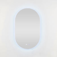Bowen Oval LED Vanity Mirror Silver 60x100cm