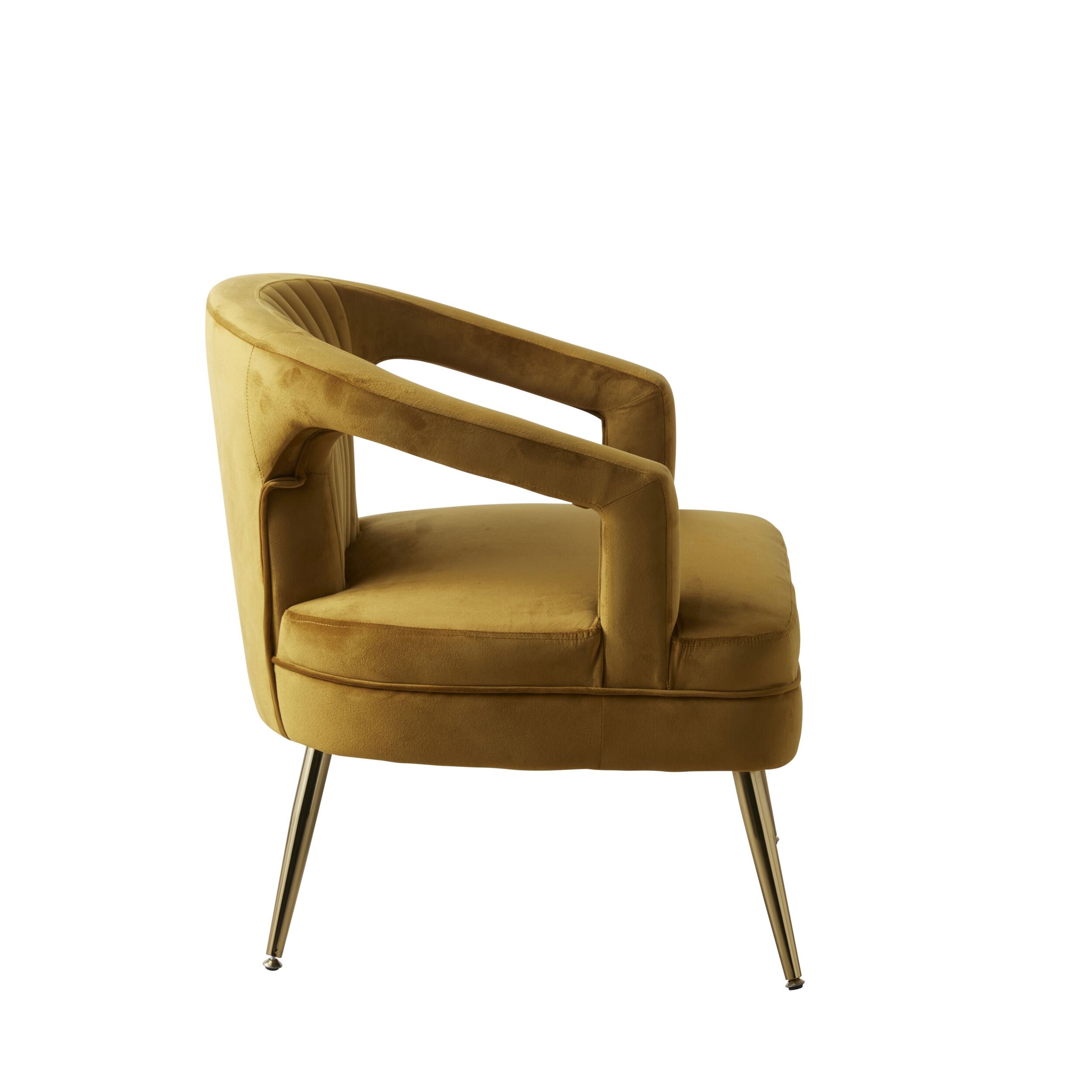 Demi Velvet Armchair Mustard