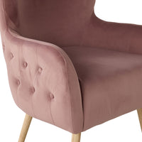 Amira Occasional Chair Velvet Rose Pink