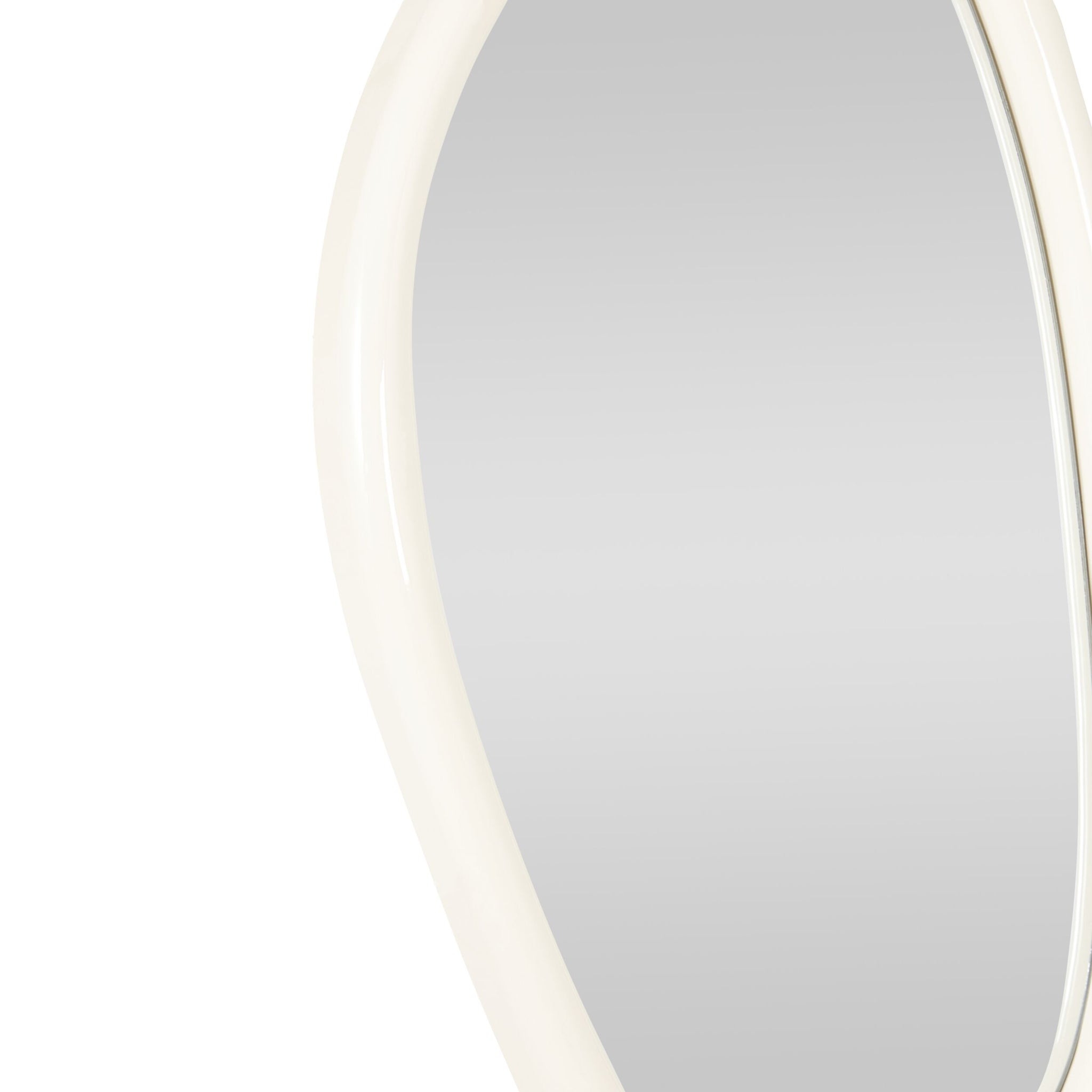 Glossy Fluid Mirror Milky White