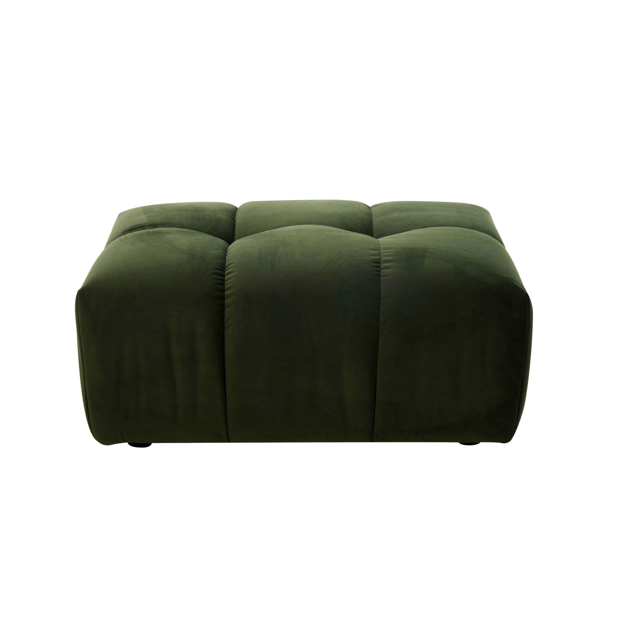 Alexis Ottoman Velvet Sofa Eucalyptus