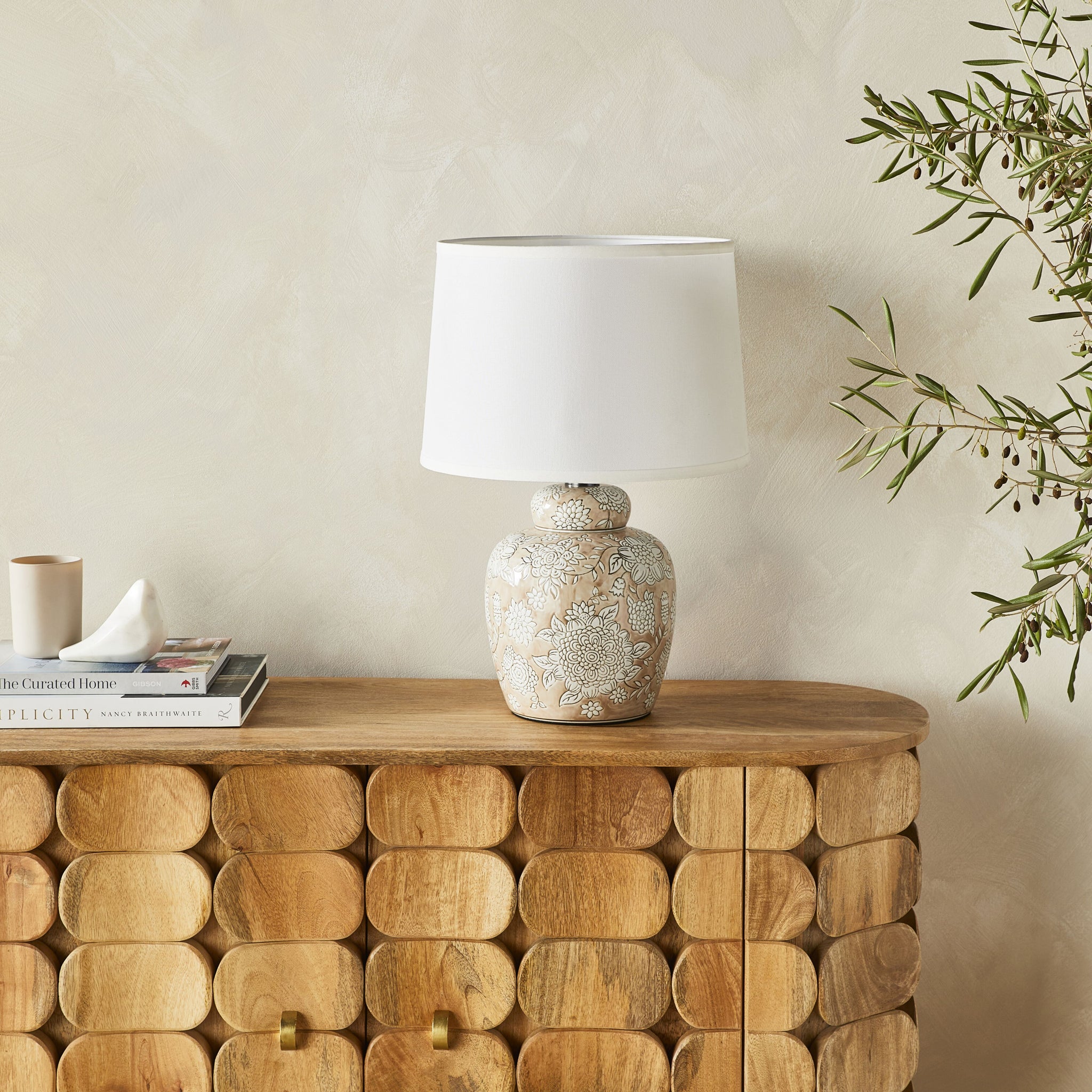 Pink Blush Floral Table Lamp 50cm – Early Settler Australia