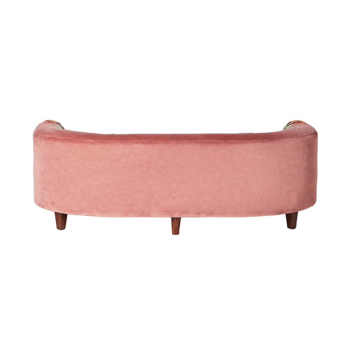Freya Embroidered Sofa Rose Pink Velvet