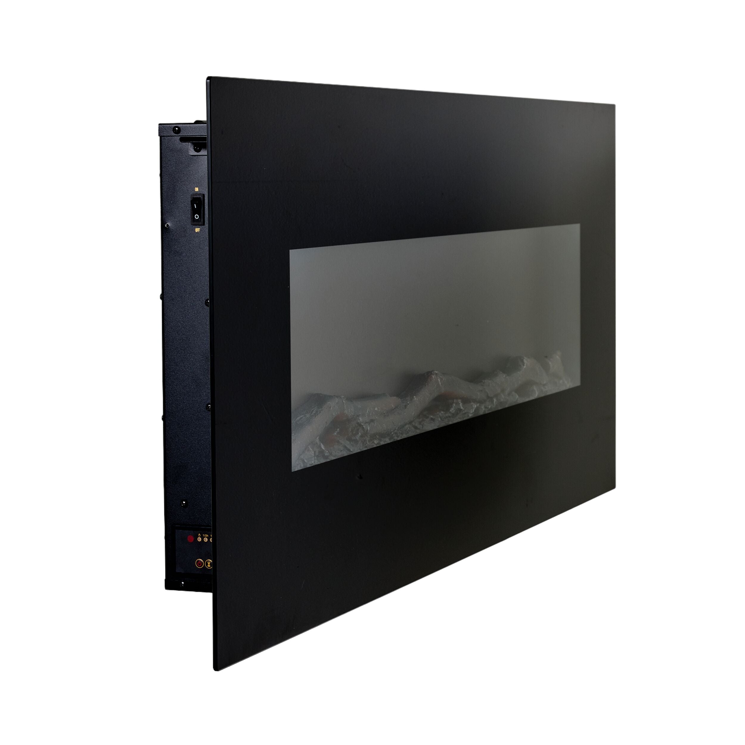 Longton Wall Mounted Electric Fireplace Black 128cm