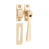 1690 Casement Fastener Square Polished Brass W35xP30