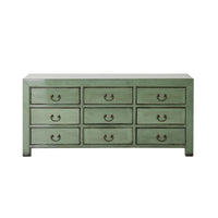 Sansha 9 Drawer Chest Sage Green