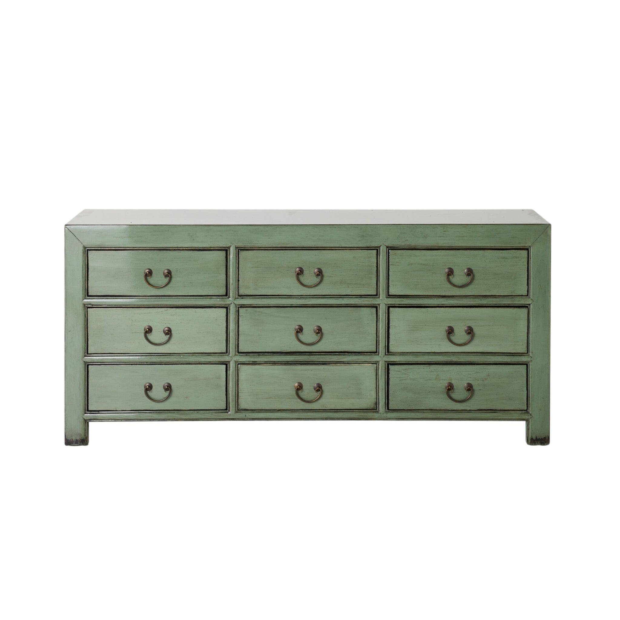 Sansha 9 Drawer Chest Sage Green