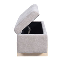Sara Storage Bench Flax Taupe