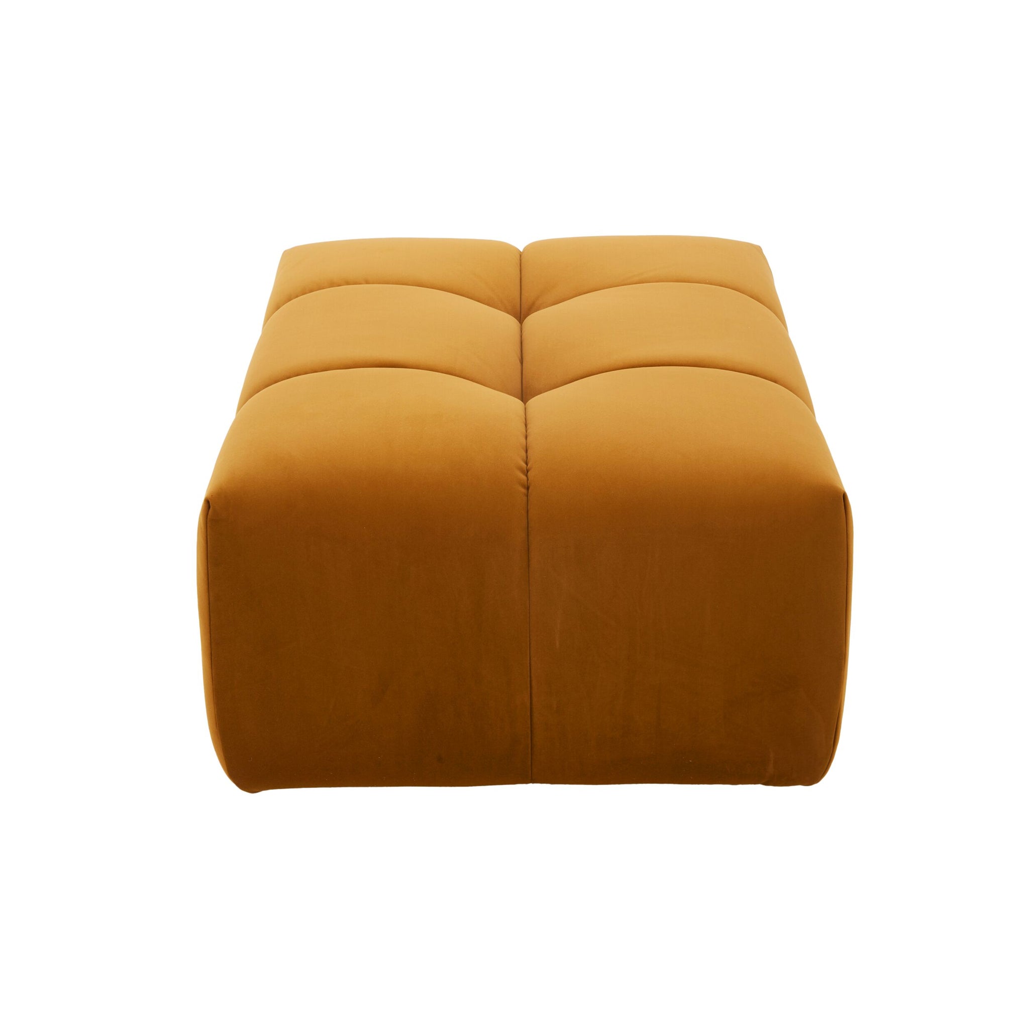 Alexis Ottoman Velvet Sofa Ochre