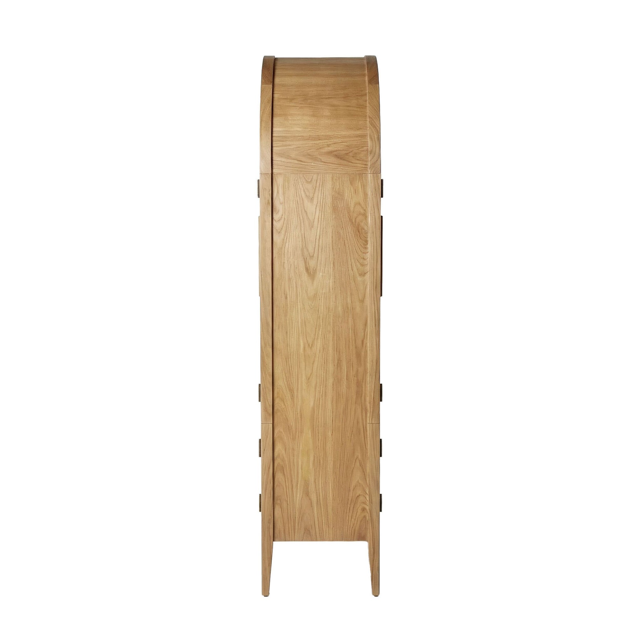 Serene Curved Display Cabinet Natural