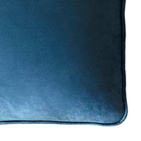 Lisette Velvet Ottoman Celeste Indigo