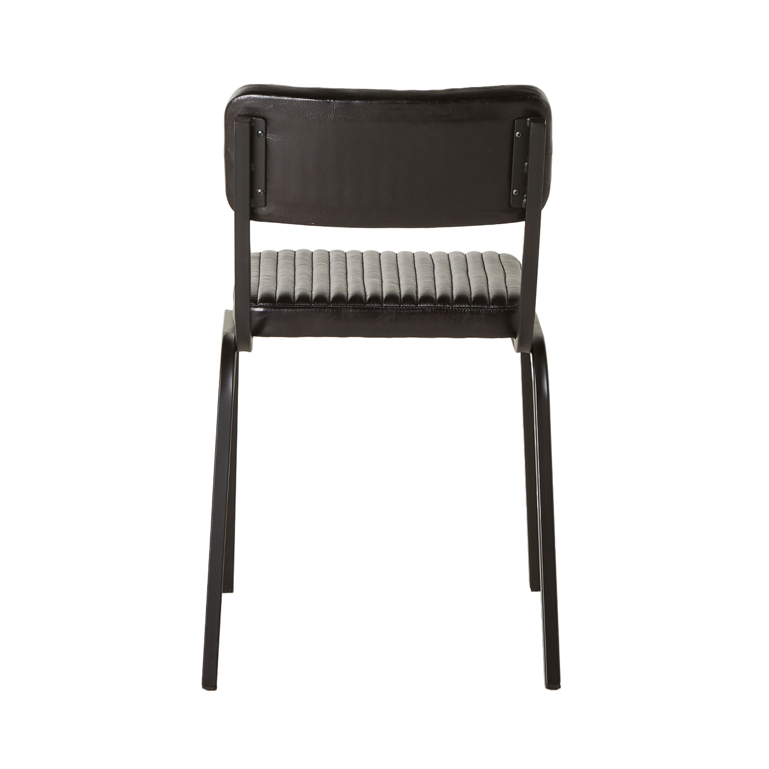 Rory Leather Dining Chair Black