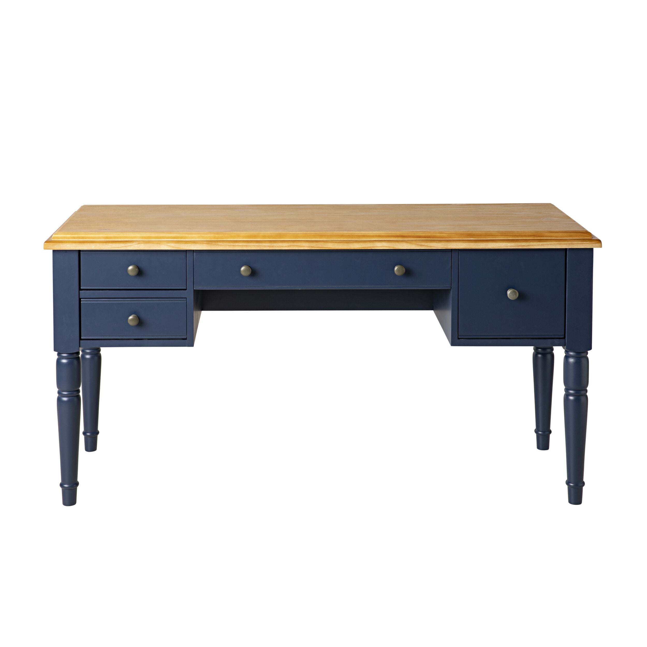 Clover 4 Drawer Desk Navy Blue