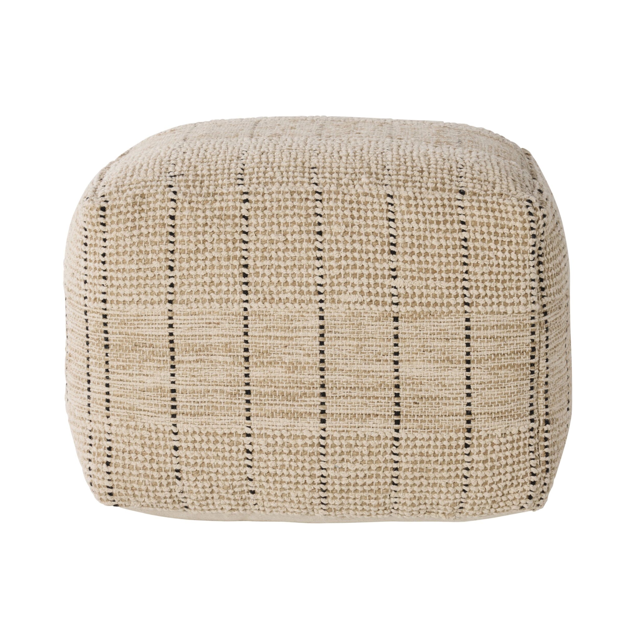 Mandurah Stripe Square Pouf