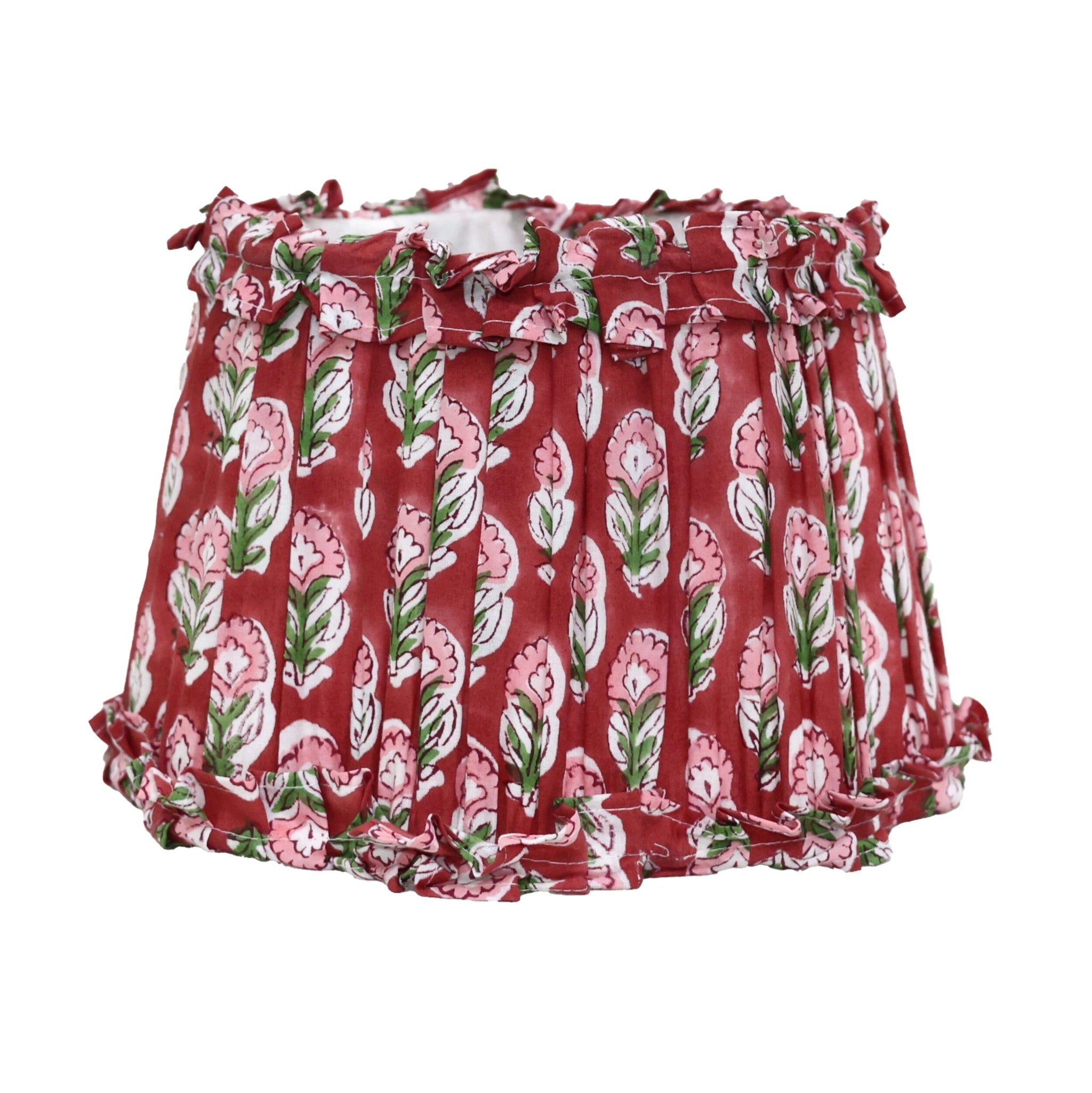 Loni Scallop Tapered Shade Berry Floral 25cm