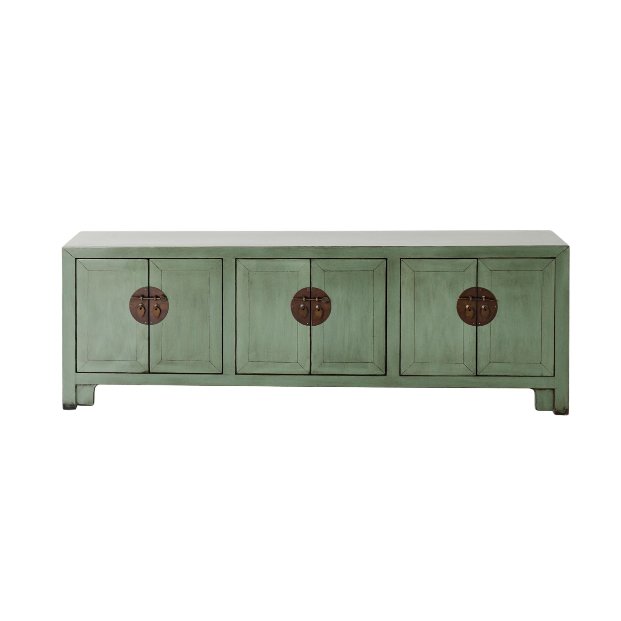 Sansha 6 Door TV Unit Sage Green