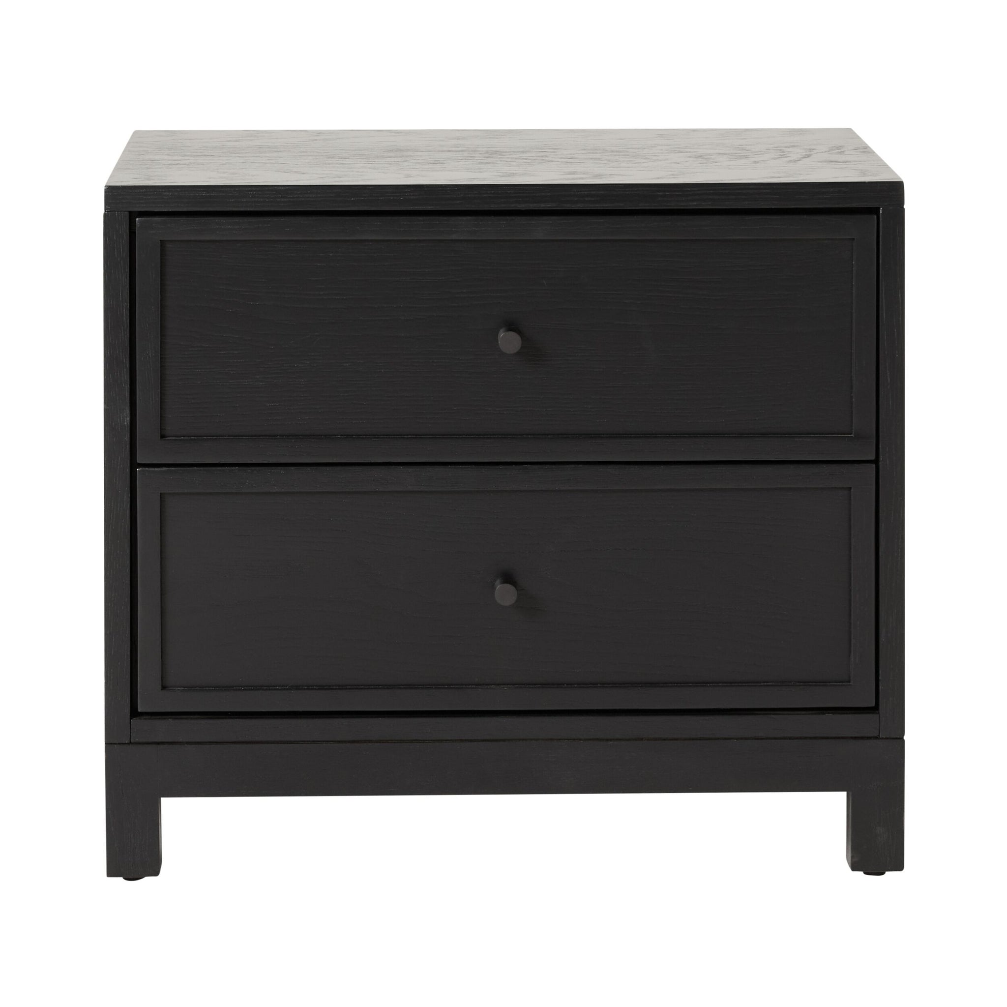 Avalon Small 2 Drawer Bedside Black