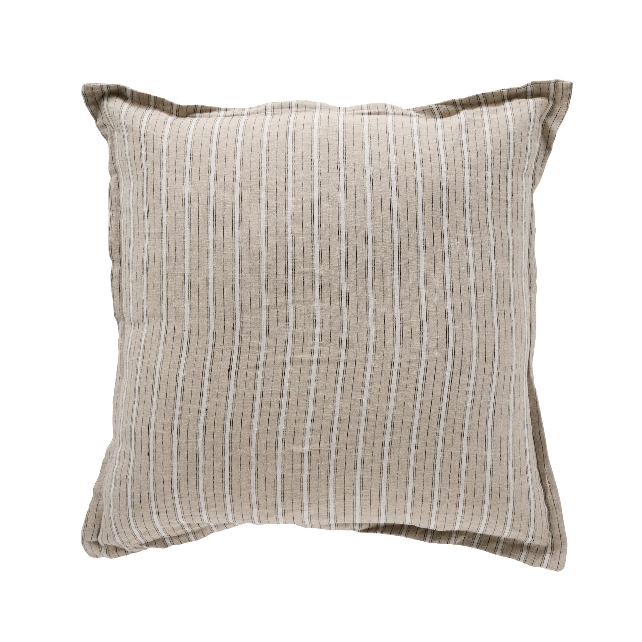 Antibes Stripe Linen Cushion Natural 50x50cm