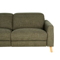 Dunaway 3 Seater Recliner Chaise Sofa Daintree Green