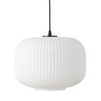 Treviso Fluted Glass Pendant White 300mm